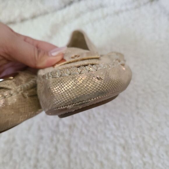 Vionic Sydney metallic gold snake print mock driving loafer size 8 - Picture 4 of 10